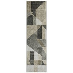 Machine Washable Indoor/Outdoor Chantille ACN2365 Gray 2'3" x 7'6" Runner Rug