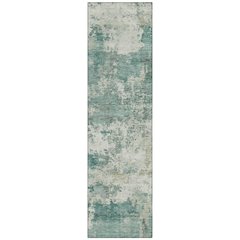 Machine Washable Indoor/Outdoor Chantille ACN2366 Green 2'3" x 7'6" Runner Rug