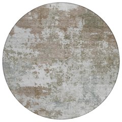 Machine Washable Indoor/Outdoor Chantille ACN2366 Brown 8' x 8' Round Rug