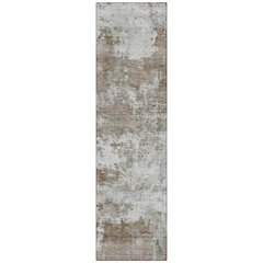 Machine Washable Indoor/Outdoor Chantille ACN2366 Brown 2'3" x 7'6" Runner Rug