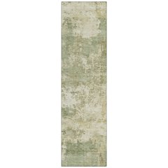 Machine Washable Indoor/Outdoor Chantille ACN2366 Green 2'3" x 7'6" Runner Rug