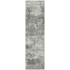 Machine Washable Indoor/Outdoor Chantille ACN2366 Gray 2'3" x 7'6" Runner Rug