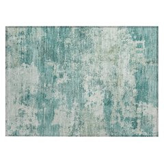 Machine Washable Indoor/Outdoor Chantille ACN2366 Teal 1'8" x 2'6" Rug