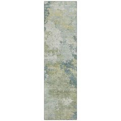 Machine Washable Indoor/Outdoor Chantille ACN2367 Teal 2'3" x 7'6" Runner Rug