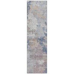 Machine Washable Indoor/Outdoor Chantille ACN2367 Blue 2'3" x 7'6" Runner Rug