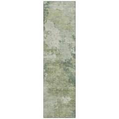 Machine Washable Indoor/Outdoor Chantille ACN2367 Green 2'3" x 7'6" Runner Rug