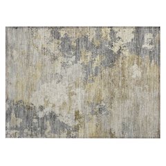 Machine Washable Indoor/Outdoor Chantille ACN2367 Gray 1'8" x 2'6" Rug