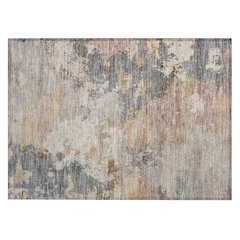 Machine Washable Indoor/Outdoor Chantille ACN2367 Gray 1'8" x 2'6" Rug