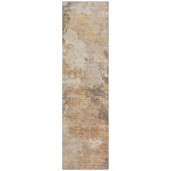 Machine Washable Indoor/Outdoor Chantille ACN2367 Orange 2'3" x 7'6" Runner Rug