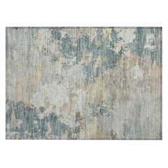Machine Washable Indoor/Outdoor Chantille ACN2367 Teal 1'8" x 2'6" Rug