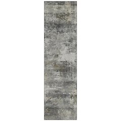 Machine Washable Indoor/Outdoor Chantille ACN2368 Gray 2'3" x 7'6" Runner Rug