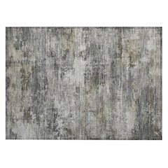 Machine Washable Indoor/Outdoor Chantille ACN2368 Gray 1'8" x 2'6" Rug