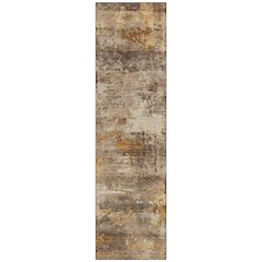 Machine Washable Indoor/Outdoor Chantille ACN2368 Orange 2'3" x 7'6" Runner Rug