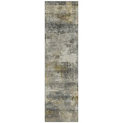 Machine Washable Indoor/Outdoor Chantille ACN2368 Gray 2'3" x 7'6" Runner Rug
