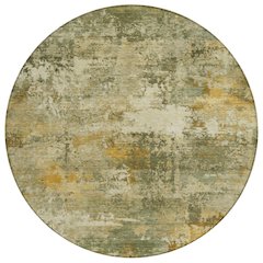 Machine Washable Indoor/Outdoor Chantille ACN2368 Green 8' x 8' Round Rug