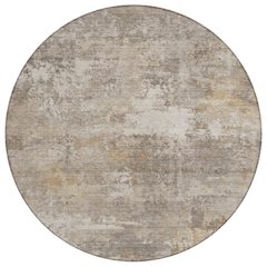 Machine Washable Indoor/Outdoor Chantille ACN2369 Gray 8' x 8' Round Rug