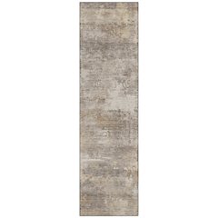 Machine Washable Indoor/Outdoor Chantille ACN2369 Gray 2'3" x 7'6" Runner Rug