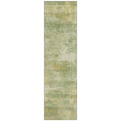 Machine Washable Indoor/Outdoor Chantille ACN2369 Green 2'3" x 7'6" Runner Rug