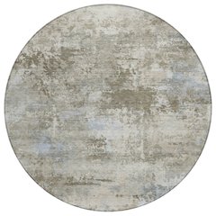 Machine Washable Indoor/Outdoor Chantille ACN2370 Brown 8' x 8' Round Rug