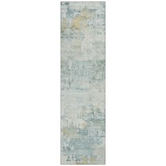 Machine Washable Indoor/Outdoor Chantille ACN2371 Teal 2'3" x 7'6" Runner Rug