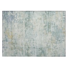 Machine Washable Indoor/Outdoor Chantille ACN2371 Teal 1'8" x 2'6" Rug