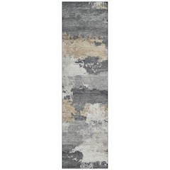 Machine Washable Indoor/Outdoor Chantille ACN2372 Gray 2'3" x 7'6" Runner Rug