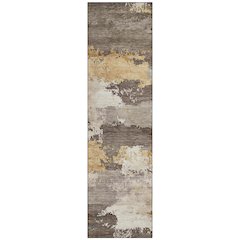 Machine Washable Indoor/Outdoor Chantille ACN2372 Brown 2'3" x 7'6" Runner Rug