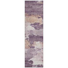 Machine Washable Indoor/Outdoor Chantille ACN2372 Purple 2'3" x 7'6" Runner Rug