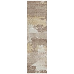 Machine Washable Indoor/Outdoor Chantille ACN2372 Brown 2'3" x 7'6" Runner Rug