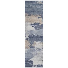 Machine Washable Indoor/Outdoor Chantille ACN2372 Blue 2'3" x 7'6" Runner Rug