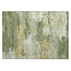 Machine Washable Indoor/Outdoor Chantille ACN2372 Green 1'8" x 2'6" Rug