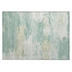 Machine Washable Indoor/Outdoor Chantille ACN2372 Teal 1'8" x 2'6" Rug