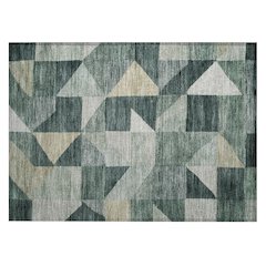 Machine Washable Indoor/Outdoor Chantille ACN2373 Green 1'8" x 2'6" Rug