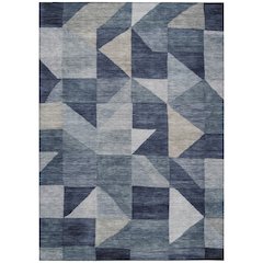 Machine Washable Indoor/Outdoor Chantille ACN2373 Blue 2'6" x 3'10" Rug