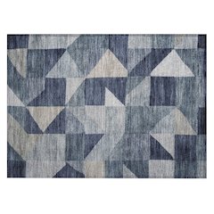 Machine Washable Indoor/Outdoor Chantille ACN2373 Blue 1'8" x 2'6" Rug