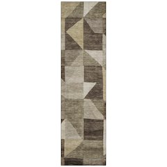 Machine Washable Indoor/Outdoor Chantille ACN2373 Brown 2'3" x 7'6" Runner Rug