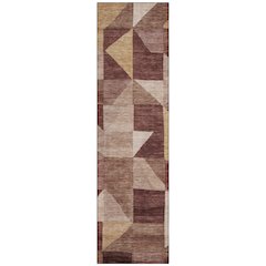 Machine Washable Indoor/Outdoor Chantille ACN2373 Red 2'3" x 7'6" Runner Rug