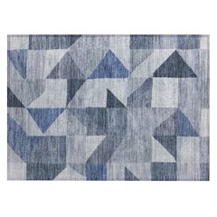 Machine Washable Indoor/Outdoor Chantille ACN2373 Blue 1'8" x 2'6" Rug