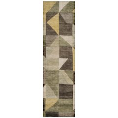 Machine Washable Indoor/Outdoor Chantille ACN2373 Green 2'3" x 7'6" Runner Rug