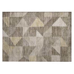 Machine Washable Indoor/Outdoor Chantille ACN2373 Brown 1'8" x 2'6" Rug