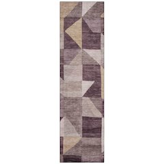 Machine Washable Indoor/Outdoor Chantille ACN2373 Purple 2'3" x 7'6" Runner Rug