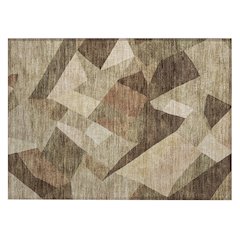 Machine Washable Indoor/Outdoor Chantille ACN2374 Brown 1'8" x 2'6" Rug