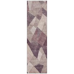 Machine Washable Indoor/Outdoor Chantille ACN2374 Purple 2'3" x 7'6" Runner Rug