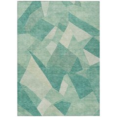 Machine Washable Indoor/Outdoor Chantille ACN2374 Teal 2'6" x 3'10" Rug