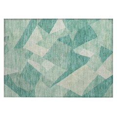 Machine Washable Indoor/Outdoor Chantille ACN2374 Teal 1'8" x 2'6" Rug