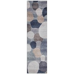 Machine Washable Indoor/Outdoor Chantille ACN2375 Blue 2'3" x 7'6" Runner Rug