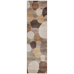 Machine Washable Indoor/Outdoor Chantille ACN2375 Brown 2'3" x 7'6" Runner Rug