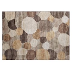 Machine Washable Indoor/Outdoor Chantille ACN2375 Brown 1'8" x 2'6" Rug