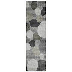 Machine Washable Indoor/Outdoor Chantille ACN2375 Gray 2'3" x 7'6" Runner Rug
