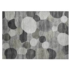 Machine Washable Indoor/Outdoor Chantille ACN2375 Gray 1'8" x 2'6" Rug